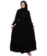 Premium Dubai Pattern Women's Burqa/Burkha for Any Occasion - Trending Islamic Wear for Girls and Women (Black) - Image 2