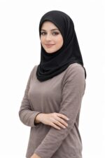 Premium white Chiffon Hijab for Women PACK OF 2 | Elegant Pearl Bead Hangings | Lightweight Dupatta & Scarf | Size: 155x75 cm (Approx) - Image 2