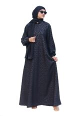 Printed Abaya For Women Elegant Modest Wear Burqa Islamic Naqab Fashion Stylish Dubai Abaya Full Length (Geometry Print, Free) - Image 2