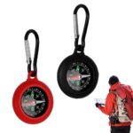 Proberos® 2 Pcs Compass with Carabiner for Outdoor Activities, Reliable Outdoor Adventure Gear for Backpacks, Hiking, Camping, Trekking Pocket Compass, Mountaineering Equipment Accessory Set - Image 2