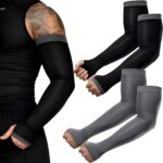 PulGos 𝐂𝐎𝐌𝐁𝐎 UV Protection Cooling Arm Sleeves for Men &Women | Quick Dry & Breathable 𝐒𝐮𝐧𝐛𝐮𝐫𝐧 Protection Hand Sleeves for boys | SUMMERS MUST- HAVE Hand Gloves for Bike Riding & Cycling - Image 2