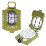 Pullox Magnetic Compass Compact Portable Lensatic Tactical Compass Impact Resistant and Waterproof Metal Sighting Navigation Compasses for Hiking, Camping, Motoring, Boating, Boy Scout (Multicolour) - Image 2