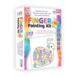 RATNA'S Finger Painting Kit STEAM Learning, 12 Sheets with 6 Colour Tray, DIY Coloring Hand Paint Art and Craft Activity Set for Kids - Image 2