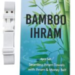 RBLISS CG Men's Ihram/AHRAM/EHRAM Set with Money and Ihram Belt for Hajj and Umrah Ehram Ahram - 2 Towels and Belts - Hygienic Bamboo Cotton Towels - Image 2