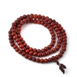 RDK® Handcrafted Original Red Sandalwood Mala Rosary Lal Chandan Jaapmala Wooden Knotted Japa Maala for Meditation Pooja Chanting Wearing Jewelry Prayer Beads - 108 Beads (8 MM) - Image 2