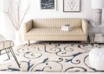 REYAZ HANDICRAFTcarpet Soft Modern Shag Area Rugs Fluffy Living Room Carpet Comfy Bedroom Home Decorate Floor Kids Playing Mat 2 Feet by 6 Feet, Ivory Blue - Image 2