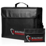 ROLOWAY Large Fireproof Bag, Fireproof Document Bags, Fireproof Money Bag, Water Resistant Fireproof Safe Bag - Image 2