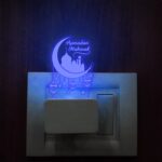 Ramadan Mubarak Led Lamp Multicolored Light Gift Ideas for Family Friends, Ramazan Islamic Gifts (Plug Night lamp) - Image 2