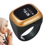 Rechargeable Digital Tasbeeh Counter Ring with LED Display | Smart Finger Prayer Tracker with Reminder | Electronic Tally Counter for Zikr, Namaz & Meditation (Multi Color) - Image 2