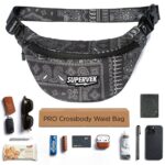 SUPERVEK Waist Bag for Men Women - Cross Body Shoulder Bags for Man Woman - Small Side Bag with Waterproof Zipper - Travel Hiking Hip Fanny Pack - Stylish Mini Chest Belt Bag Pouch - Bandana - Image 2