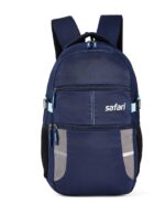 Safari Omega Spacious/Large 5 Compartment Laptop Backpack With Raincover, College Bag, Travel Bag For Unisex, Navy Blue, 30 Litre - Image 2