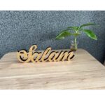 Salam Table Decor Showpiece | Islamic Wooden Desk/Table Decoration | Home & Office Decorative Accent - Image 2