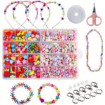Satmarhz Jewellery Making Kit for Girls, Colorful Bracelet Making Set for Kids DIY Craft Necklace Making, Activity Toys for Girls Age 6-12 Years Old - Image 2