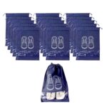 Shoe Storage Items, Featuring a Transparent Window - Durable, Dust-Proof Non-Woven Fabric Storage Bags with Drawstring Closure, Suitable for Both Men and Women (Blue, Set of 15) - Image 2