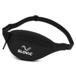 Slovic Waist Bag for Travelling for Man & Women [with 3 Pockets] | Traveling Bag for Boys & Girls | Premium Stictching Travel Bag for Man | Stylish Zip Pouch for Everyday use | Black - Image 2