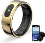 Smart Ring for Men & Women - Electronic Tasbih, Heart Rate/Sleep Monitoring, 5ATM Waterproof, Touch Control,Long Battery Live, No Subscription, iOS/Android(Gold, #12) - Image 2