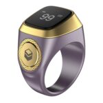 Smart Tasbih Zikr Ring, 20mm Muslim Digital Azan Alarm Clock, Tasbih Counter Smart Ring (Purple) - Image 2