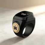 Smart Tasbih Zikr Ring,20mm (10) Muslim Digital Azan Alarm Clock,APP Support Digital Counter Prayer Reminder Rings, Waterproof 4 Digit Finger Counter for Muslims - Image 2
