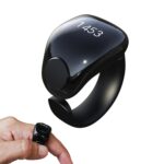 Smart Tasbih Zikr Rings, Interchangeable Tasbeeh Counter, Digital Tasbih Counter Rings 3 Size(18/20/22mm) & APP Support, Waterproof Azan Clock for Muslims, Prayer, Reminder, Home (Black) - Image 2