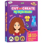 SparkLPlay Craft Kit for Kids - DIY Scissor Skills Activity Set - with 18 Hairstyle & Dress-up Crafts for Girls Ages 3+ (My Style Studio) - Image 2