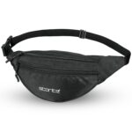Storite Chest Bag for Men & Women,Crossbody Waist Pouch with 3 Zippered Compartments & Adjustable Strap,Multipurpose Fanny Pack for Travel Festivals Hiking Cycling - Black - Image 2