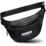 Supervek PRO Waist Bag for Men & Women – Lightweight Crossbody Waist Bag Chest Fanny Pack Pouch with Water Proof Zipper– Hip Belt Bag for Travel, Hiking, Festivals, Cycling & Outdoors- Carbon Black - Image 2