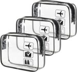 TOURISTIANO Toiletry Bag for Travel Cosmetic Organzier Case Pouch Transparent Makeup Kits (Set of 3) - Image 2