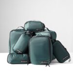 TRAVEL LIKES ME Nylon Travel Organizer 7Pcs Packing Cubes For Essentials, Garment Organizers, Storage Pouches For Travel Accessories, Clothes & Long Trips, Utility Kit With Compartments(Bottle Green) - Image 2