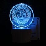 Talgo Islamic 3D Optical Illusion Acrylic Night Lamp, 7 Colors RGB Auto Colour Changing LED Plug and Play Night Light, Office Light, Best for Gift - Pack of 1 (SD127,Multicolour, 3 Inch) - Image 2