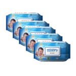 Teddyy Soft Cleansing Baby Wet Wipes with Lid | 360 Wipes | Special Germ Protection | Anti - Rash | Enriched With Aloe Vera and Vitamin E | 72 Wipes x 5 Packs - Image 2