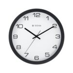 Titan Silent Sweep Battery Powered Black Round Dial Unisex Analog Display Wall Clock| Contemporary Wall Clock with Silent Sweep Technology - 30 cm x 30 cm (Medium) - NTW0020PA01A - Image 2