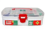 Tool Zone ® Travel Buddy Plastic First Aid Kit With Medicines useful for Domestic and Industrial use (Content -64 Pcs of Medicines with Plastic Milton Box) (1 Pc- White) - Image 2