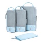 Tressential Compression Packing Cubes | 4 Set Travel Luggage Organizer Cubes for Travel, Expandable Luggage Suitcase Organizer, Lightweight Packing Organizers (Polyester, 4 Piece Set, Blue) - Image 2