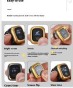 Unisex-Adult Smart Zikr Ring Digital Counter Tasbeeh for Daily Prayers with Bluetooth Waterproof Islam - Multicolor Tasbih/One Size - Image 2