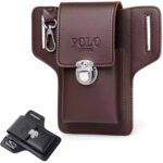 Unisex Faux Leather Waist Bag, Casual Solid Color Adjustable Strap Belt Bag with Polyester Lining, Lightweight Gadget Pouch with Key Ring Closure for Men Women Multicolor 1 Pcs - Image 2