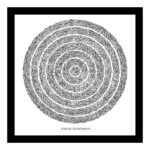 VIBBES Surah Ar-Rehman Arabic Calligraphy Islamic Wall Art, 14x14 Inch, Black Frame Wall Art, Modern Islamic Decor - Image 2