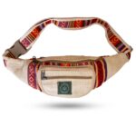Waist Bag for Men & Women | Adjustable Belt Bag Hemp-Cotton Fanny Pack | Travel Running Hiking Outdoor Crossbody Chest Sling | Eco-Friendly Lightweight Waist Bag with Multiple Zipper Pockets - Image 2