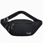 Waist Bag for Men & Women | Adjustable Waist Pouch with 3 Zipper Pockets | Travel Fanny Pack Belt Bag for Running, Hiking & Daily Use | Mobile, Passport & Money Holder | Lightweight Black - Image 2