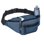 Waist Bag for Men Women | Large Fanny Travel Pouch Money Belt | Cross Body Sling Bag for Hiking, Travel Business, Cycling, Walking, Running (Polyester Fanny Pack, Blue) - Image 2