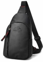 Water Resistant Vegan Leather Chest Bag for Men & Women | Running Bag, Chest Sling & Travel Fanny Pack | Sports Waist Pouch (Chest Bag) - Image 2