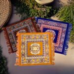 Weavers Villa Set of Prayer Mat/Aasan/Puja Mat/Meditation Mat/Multipurpose Velvet Rug Mats [Size: 2ft X 2ft] (Pack of 3) - Image 2