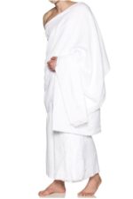 Weinbux Ahram Ihram Ehram Fabric Set Hajj Umrah Ziyarah Pilgrimage for Men 2 Soft and Thick Towels(top and Bottom) - Image 2