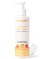 WishCare Sunscreen Body Lotion with SPF 50 PA+++ In- Vivo Tested | Body Sunscreen With Broad Spectrum UVA & UVB Protection, No White Cast | With Carrot Seed & Raspberry | For All Skin Types | For Women & Men | 200ml - Image 2