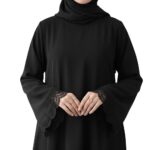 Women Firdous Fabric Solid Abaya Burqa | Long Sleeve | Classic Fit | Without Dupatta - Image 2