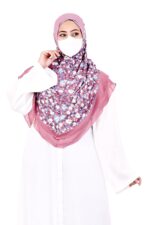 Women's Floral Printed Hijab | Ready-to-Wear Modest Headscarf | Lightweight Soft Fabric Instant Hijab | Elegant Scarf for Prayer and Casual Outfits - Image 2