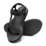 Womens-Sport-Sandals Outdoor-Hiking-with-Arch-Support Comfortable Webbing-Water-Athletic Beach-Shoes For Travel-Walking-Trekking-Camping, Black, 8 - Image 2