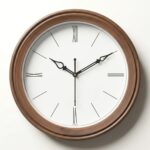 Wood Frame Round Wall Clock for Home & Office | White Dial Analog Wall Clock | Classic Decorative Wall Clock for Living Room, Bedroom & Hime Decor (Darkwood Roman) - Image 2