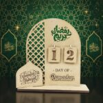 Wooden Ramadan Calendar Ramadan Mubarak Decor Eid Decoration Sign Ramadan Kareem Islamic Table Decor Ramadan Gifts - Image 2