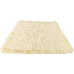 Woolen Puja Aasan Rectangular Mat for Prayers - Handmade Decorative Pooja Mat 20 x 22 inch (Ghiya), Cream - Image 2