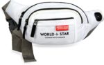 World Star Polyester Waist Pack Travel Handy Hiking Zip Pouch Document Money Phone Belt Sport Bag for Men and Women and Adult | White | Fluffy White Waist Bag - Image 2